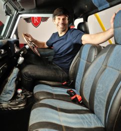 Inside the finished the Dynamat finished Rushkin Land Rover